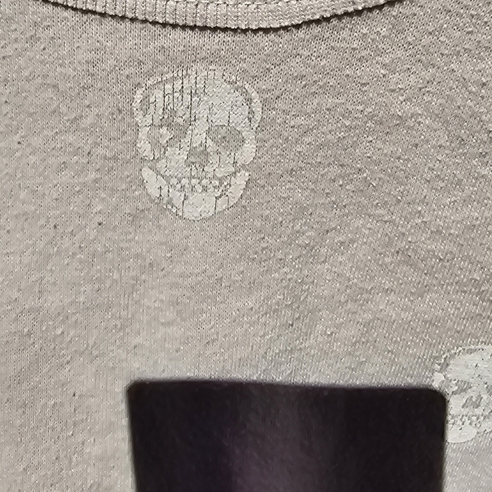 Ocean Drive Long Sleeve Fleece Skull Print Taupe Top Size‎ M - Picture 3 of 11